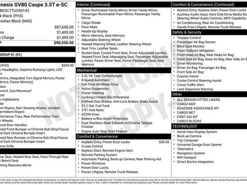 New 2026 Genesis GV80 3.5T e-SC AWD/4WD image 8