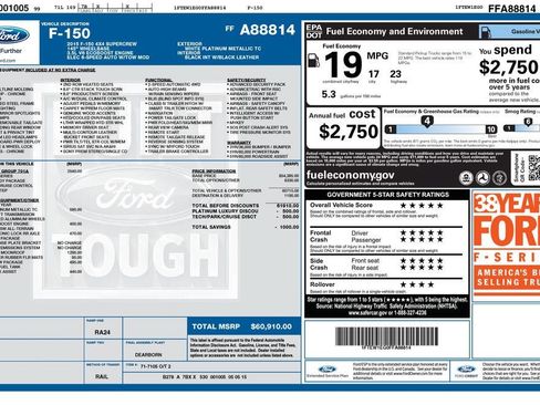 Used 2015 Ford F150 Platinum w/ Equipment Group 701A Luxury AWD/4WD image 21