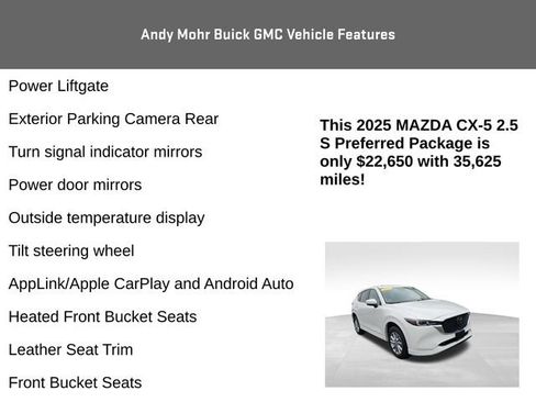 Used 2025 MAZDA CX-5 AWD 2.5 S w/ Preferred Package image 12