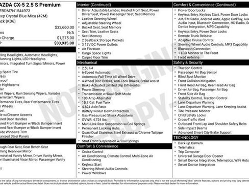 Used 2022 MAZDA CX-5 AWD 2.5 S w/ Premium Package image 30
