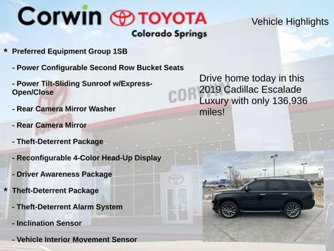 Used 2019 Cadillac Escalade Luxury w/ Escalade Sport Edition image 6