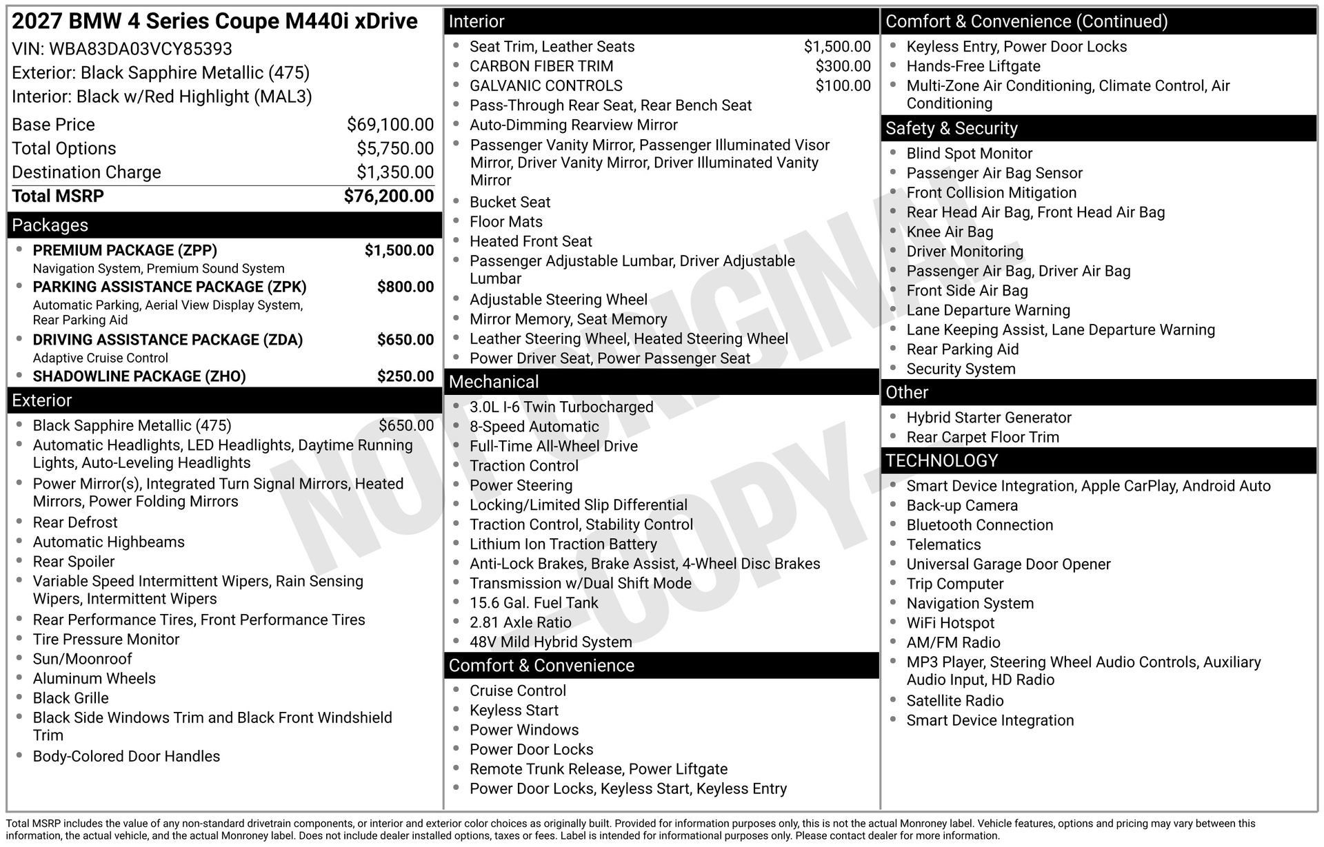 New 2027 BMW 440i xDrive Coupe w/ Premium Package AWD/4WD image 11