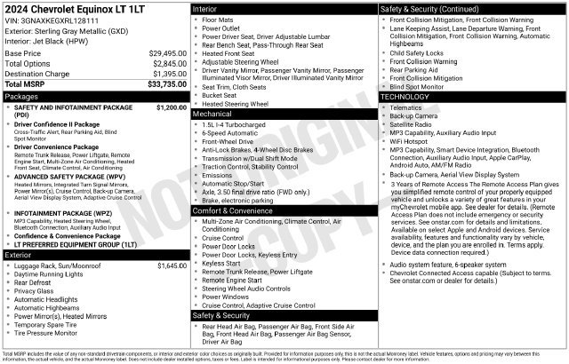 Certified 2024 Chevrolet Equinox LT FWD image 33