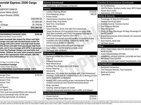 Used 2023 Chevrolet Express 2500 Extended w/ Driver Convenience Package RWD image 7