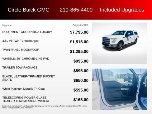Used 2016 Ford F150 Lariat w/ Equipment Group 502A Luxury AWD/4WD image 3