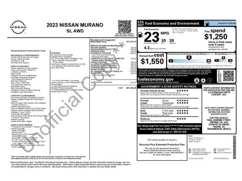 Certified 2023 Nissan Murano SL w/ SL Moonroof Package image 37