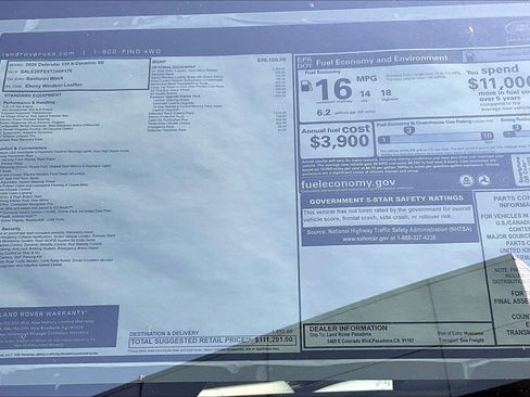 New 2026 Land Rover Defender 110 X-Dynamic SE image 19