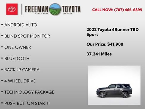 Used 2022 Toyota 4Runner TRD Sport w/ Technology Package image 9
