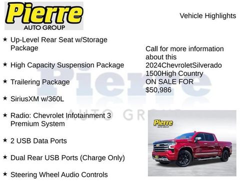 Used 2024 Chevrolet Silverado 1500 High Country w/ High Country Premium Package AWD/4WD image 7