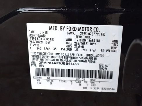Used 2018 Ford Edge Sport w/ Equipment Group 401A AWD/4WD image 51