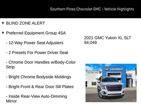Used 2021 GMC Yukon XL SLT w/ SLT Premium Package image 12