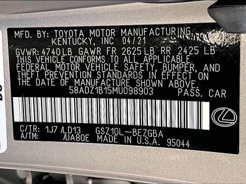 Used 2021 Lexus ES 350 w/ Premium Package FWD image 35
