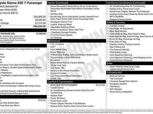Used 2021 Toyota Sienna XSE w/ XSE Plus Package FWD image 22