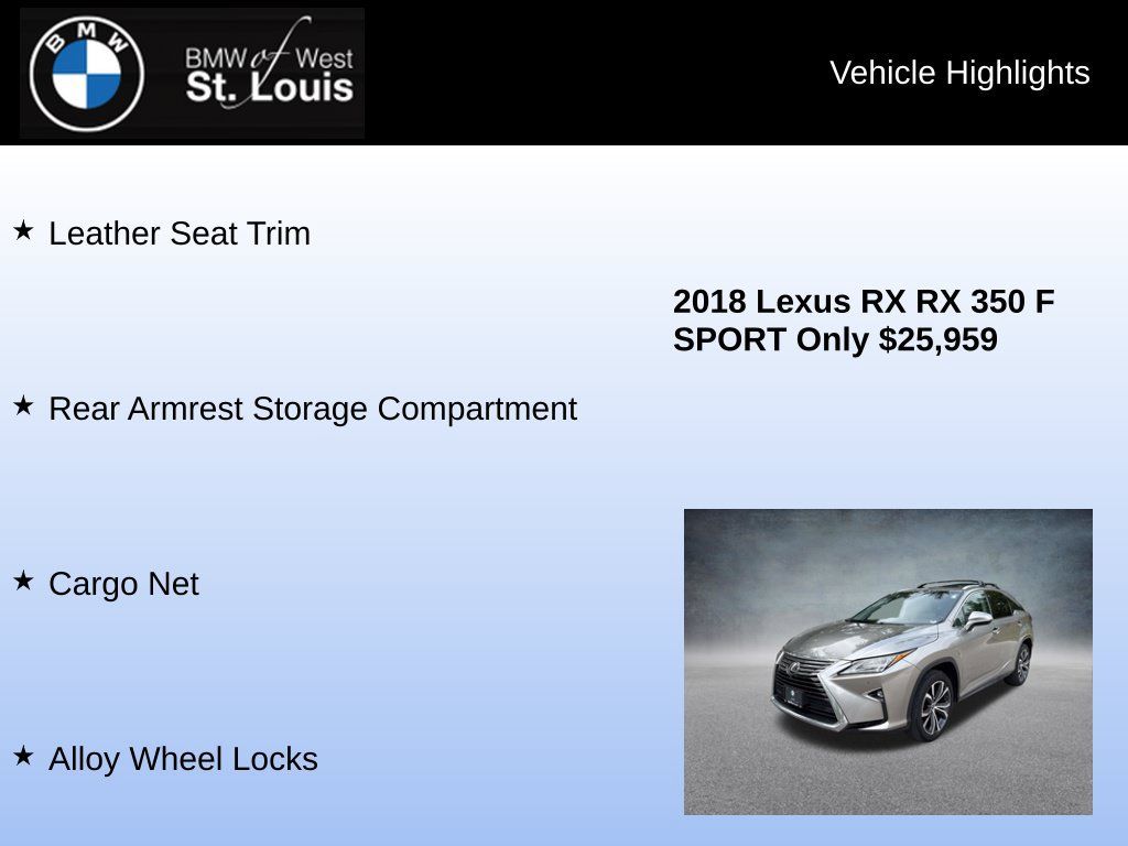 Used 2018 Lexus RX 350 AWD w/ Premium Package image 24