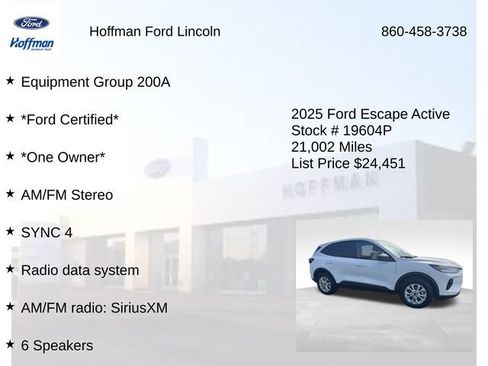 Certified 2025 Ford Escape Active AWD/4WD image 6