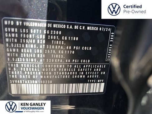 Certified 2024 Volkswagen Tiguan SEL R-Line AWD/4WD image 11