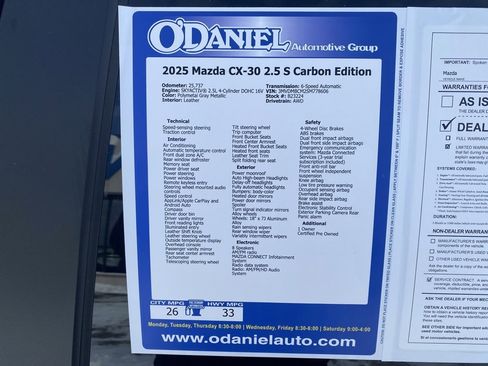 Certified 2025 MAZDA CX-30 AWD 2.5 S w/ Preferred Package image 30