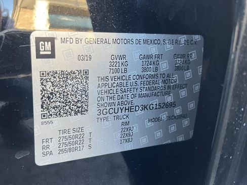 Used 2019 Chevrolet Silverado 1500 High Country w/ Trailer Camera Package image 35