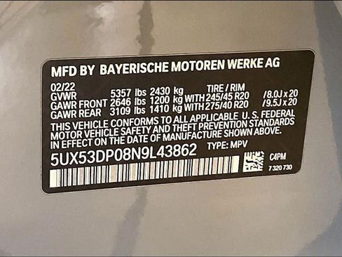 Used 2022 BMW X3 xDrive30i w/ M Sport Package 2 AWD/4WD image 32
