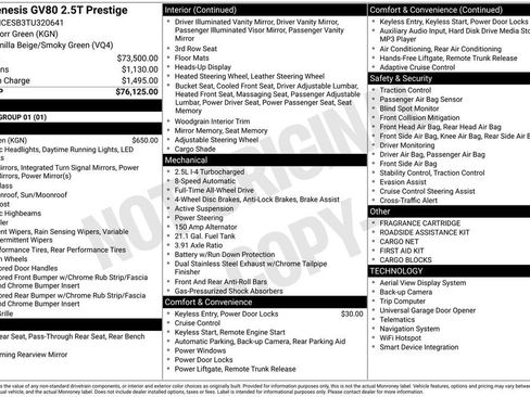 New 2026 Genesis GV80 2.5T Prestige image 5