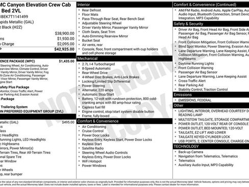 New 2026 GMC Canyon Elevation w/ Convenience Package image 4