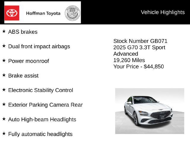 Used 2025 Genesis G70 3.3T Advanced AWD/4WD image 25