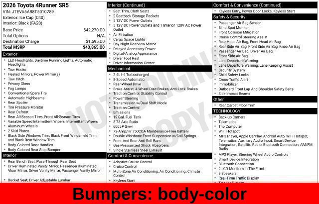 Used 2026 Toyota 4Runner SR5 RWD image 57