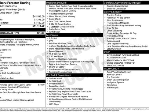Certified 2025 Subaru Forester Touring w/ Protection Package image 33