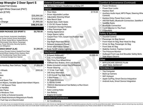 New 2026 Jeep Wrangler Sport S image 46