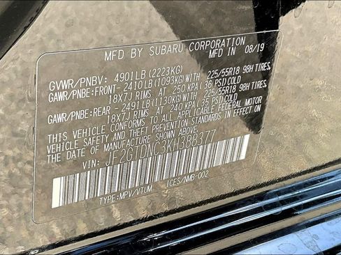 Used 2019 Subaru Crosstrek Hybrid w/ Moonroof Package w/Navigation image 17