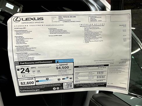 New 2026 Lexus RX 350 Premium image 13