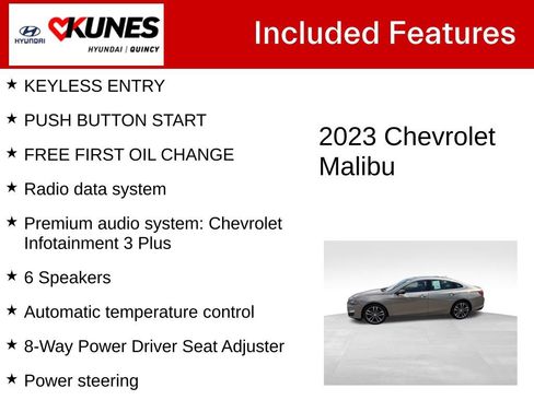 Used 2023 Chevrolet Malibu LT w/ Driver Confidence Package FWD image 3