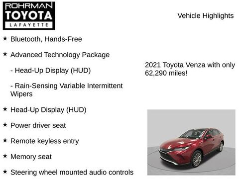 Used 2021 Toyota Venza Limited w/ Advanced Technology Package AWD/4WD image 8