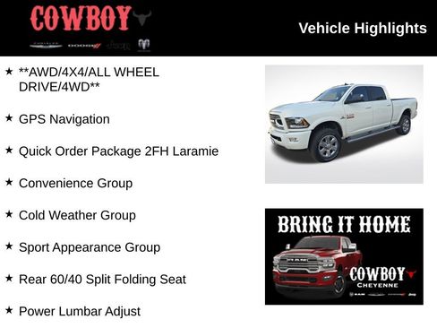 Used 2018 RAM 2500 Laramie w/ Sport Appearance Group AWD/4WD image 2