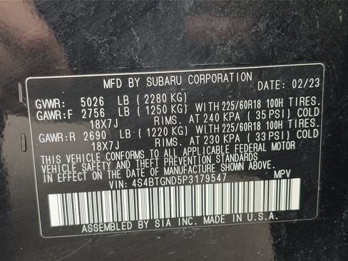Certified 2023 Subaru Outback Limited XT AWD/4WD image 35