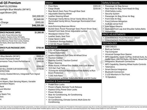 Used 2020 Audi Q5 2.0T Premium w/ Convenience Package image 1