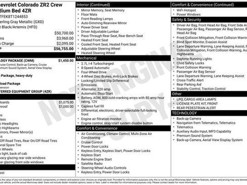 New 2026 Chevrolet Colorado ZR2 w/ Technology Package AWD/4WD image 33
