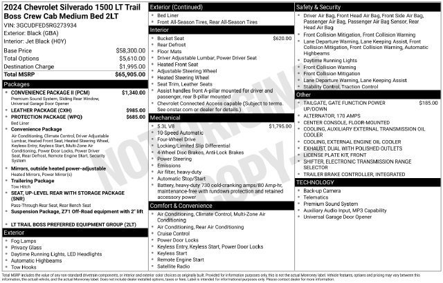 Certified 2024 Chevrolet Silverado 1500 LT Trail Boss w/ Convenience Package II AWD/4WD image 32