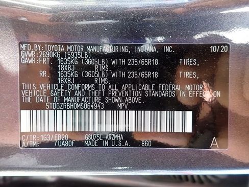 Certified 2021 Toyota Highlander XLE image 13