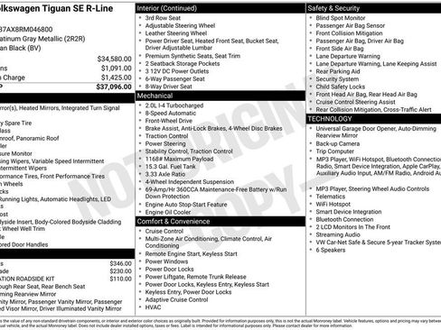 Used 2024 Volkswagen Tiguan SE R-Line FWD image 8