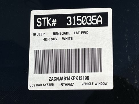 Used 2019 Jeep Renegade Altitude w/ Quick Order Package 22M FWD image 4