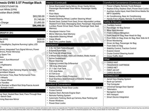 New 2026 Genesis GV80 3.5T Prestige AWD/4WD image 5