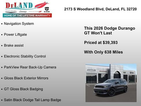 New 2026 Dodge Durango GT w/ Blacktop Package image 12