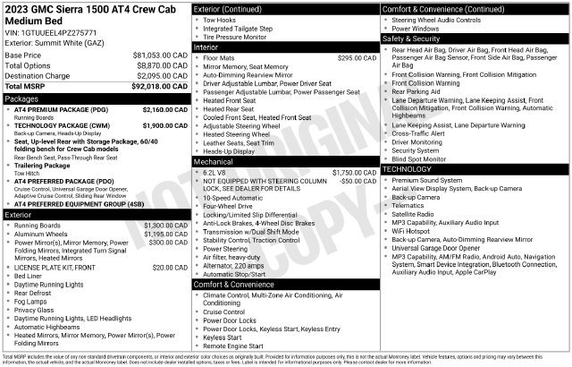 Used 2023 GMC Sierra 1500 AT4 w/ AT4 Premium Package AWD/4WD image 20