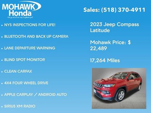 Used 2023 Jeep Compass Latitude w/ Convenience Group AWD/4WD image 7