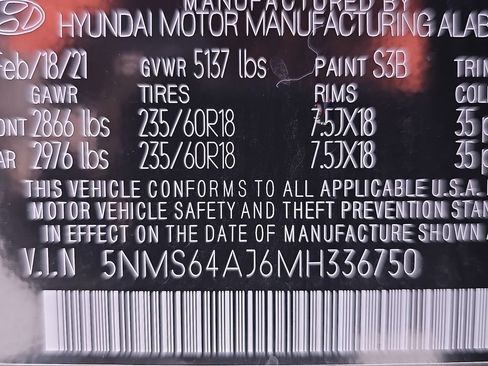 Used 2021 Hyundai Santa Fe SEL w/ Convenience Package FWD image 44