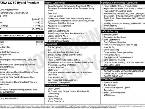 New 2025 MAZDA CX-50 2.5 Hybrid image 4