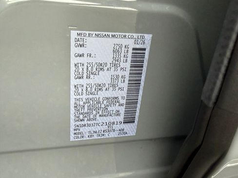 New 2026 Nissan Pathfinder Platinum w/ Cargo Package AWD/4WD image 18