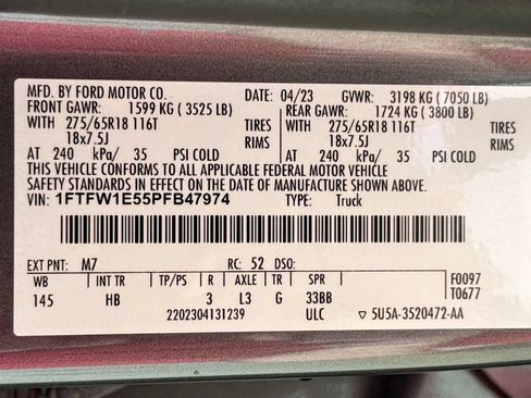 Used 2023 Ford F150 Lariat w/ FX4 Off-Road Package AWD/4WD image 31