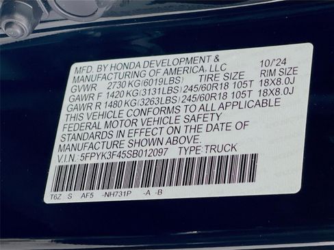 Used 2025 Honda Ridgeline RTL+ image 36